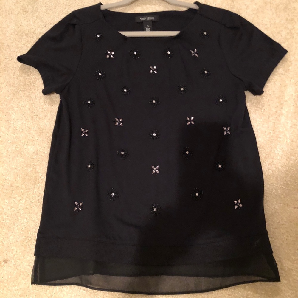 White House/Black Market embellished top